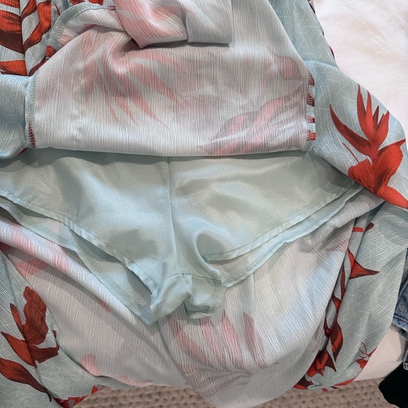 Hot Miami Styles Romper Blue Maxi Dress With Slits NWT - Picture 5 of 5